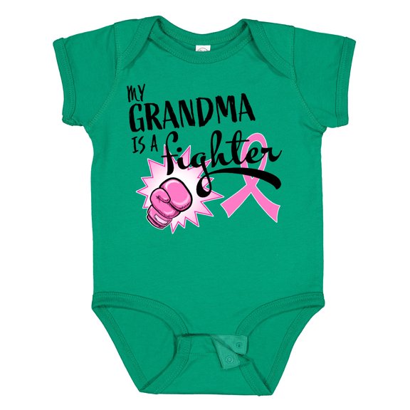 Inktastic My Grandma is a Fighter Breast Cancer Awareness Boys or Girls Baby Bodysuit