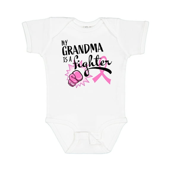 Inktastic My Grandma is a Fighter Breast Cancer Awareness Boys or Girls Baby Bodysuit