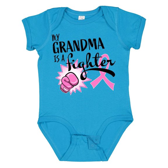 Inktastic My Grandma is a Fighter Breast Cancer Awareness Boys or Girls Baby Bodysuit