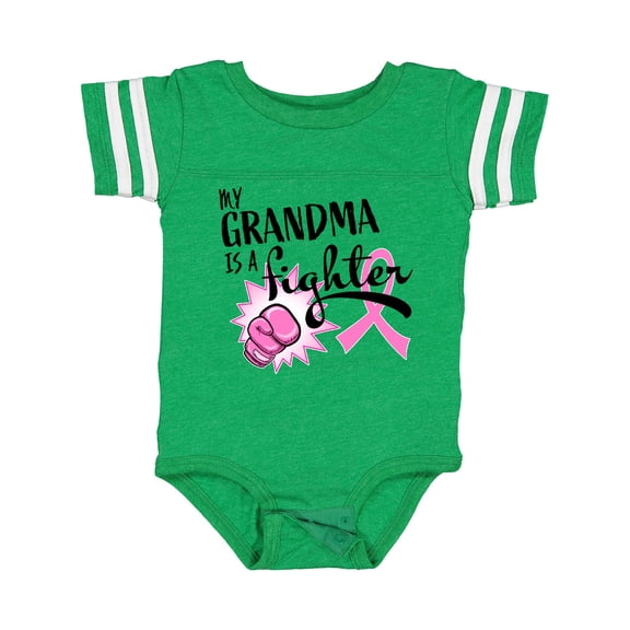 Inktastic My Grandma is a Fighter Breast Cancer Awareness Boys or Girls Baby Bodysuit