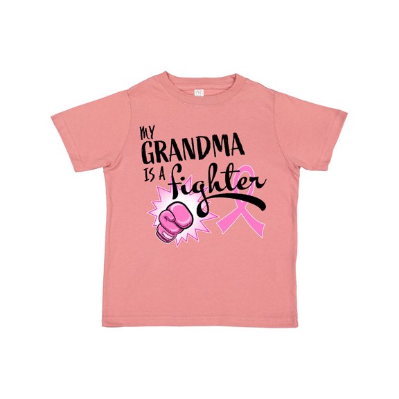 Inktastic My Grandma is a Fighter Breast Cancer Awareness Boys or Girls Toddler T-Shirt