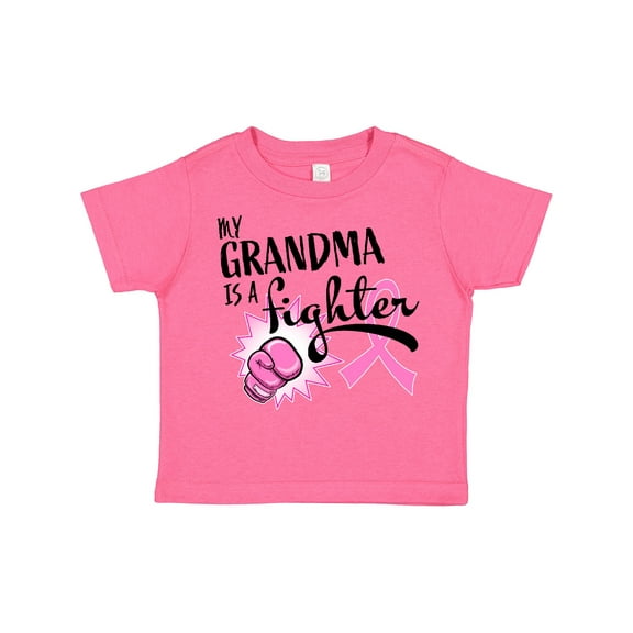 Inktastic My Grandma is a Fighter Breast Cancer Awareness Boys or Girls Toddler T-Shirt