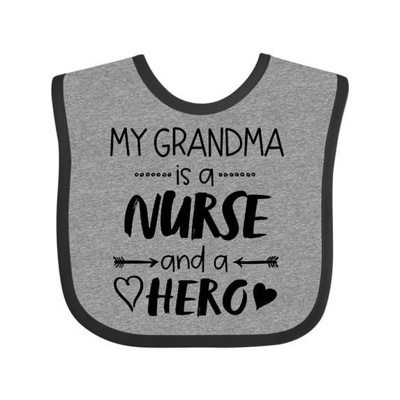 Inktastic My Grandma is a Nurse and a Hero Boys or Girls Baby Bib