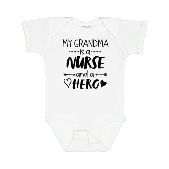 Inktastic My Grandma is a Nurse and a Hero Boys or Girls Baby Bodysuit