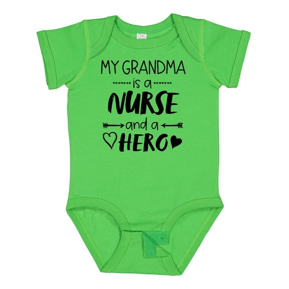 Inktastic My Grandma is a Nurse and a Hero Boys or Girls Baby Bodysuit