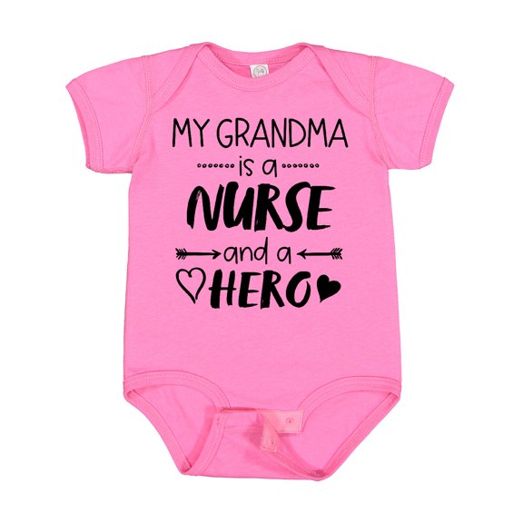 Inktastic My Grandma is a Nurse and a Hero Boys or Girls Baby Bodysuit