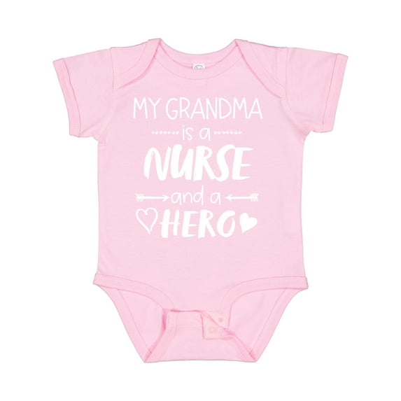 Inktastic My Grandma is a Nurse and a Hero Boys or Girls Baby Bodysuit