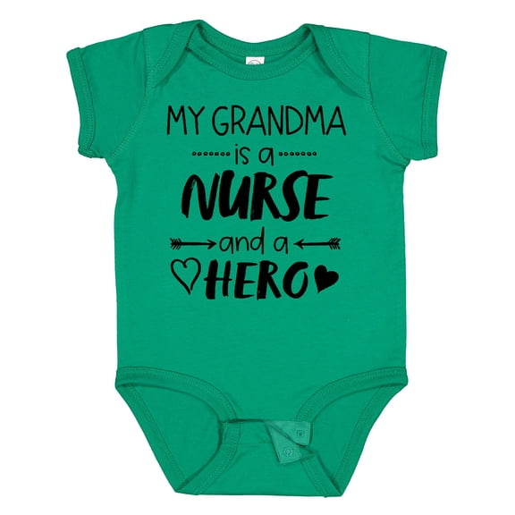 Inktastic My Grandma is a Nurse and a Hero Boys or Girls Baby Bodysuit