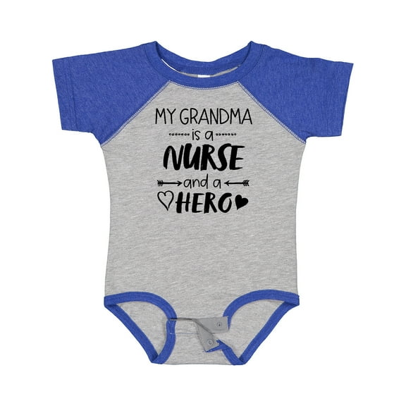 Inktastic My Grandma is a Nurse and a Hero Boys or Girls Baby Bodysuit