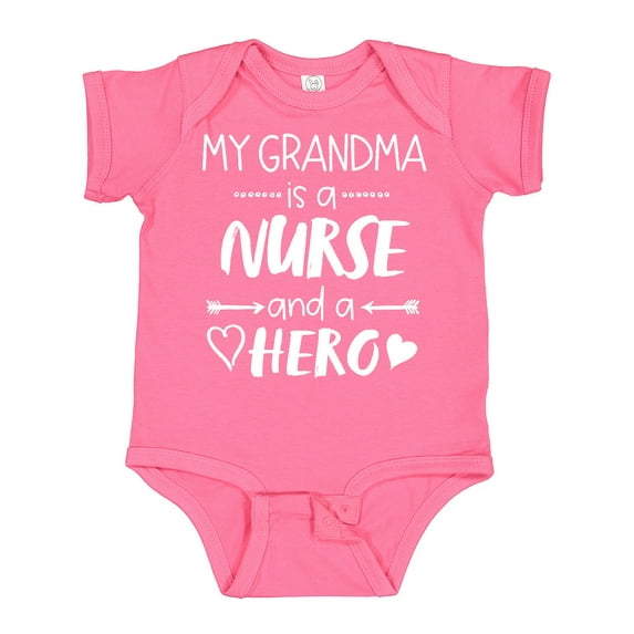 Inktastic My Grandma is a Nurse and a Hero Boys or Girls Baby Bodysuit
