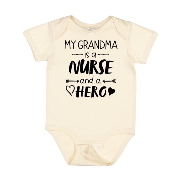 Inktastic My Grandma is a Nurse and a Hero Boys or Girls Baby Bodysuit