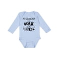 thumbnail image 1 of Inktastic My Grandma is a Nurse and a Hero Boys or Girls Long Sleeve Baby Bodysuit, 1 of 5