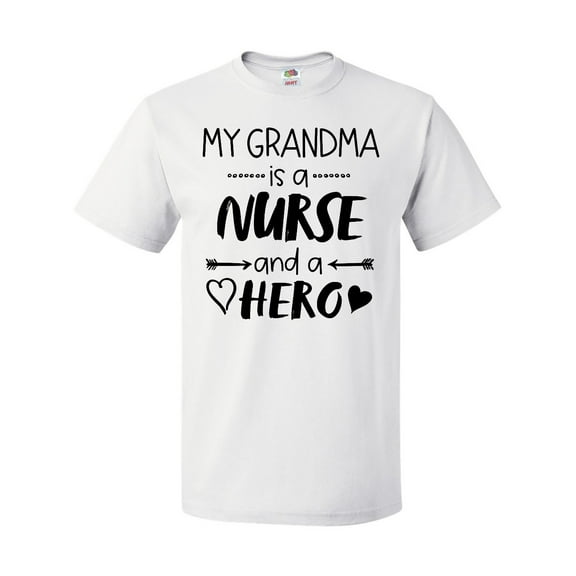 Inktastic My Grandma is a Nurse and a Hero T-Shirt