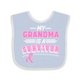 thumbnail image 1 of Inktastic My Grandma is a Survivor Breast Cancer Awareness Boys or Girls Baby Bib, 1 of 4