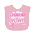 thumbnail image 1 of Inktastic My Grandma is a Survivor Breast Cancer Awareness Boys or Girls Baby Bib, 1 of 4