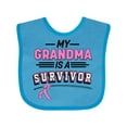 thumbnail image 1 of Inktastic My Grandma is a Survivor Breast Cancer Awareness Boys or Girls Baby Bib, 1 of 4