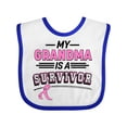 thumbnail image 1 of Inktastic My Grandma is a Survivor Breast Cancer Awareness Boys or Girls Baby Bib, 1 of 4