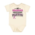 thumbnail image 1 of Inktastic My Grandma is a Survivor Breast Cancer Awareness Boys or Girls Baby Bodysuit, 1 of 5