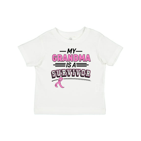 Inktastic My Grandma is a Survivor Breast Cancer Awareness Boys or Girls Baby T-Shirt
