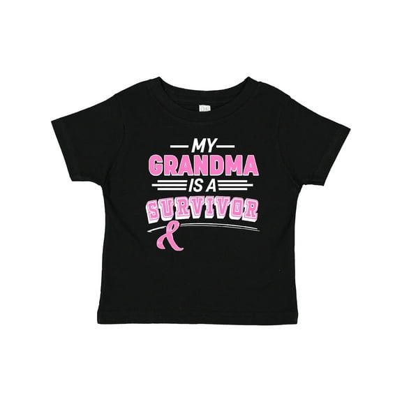 Inktastic My Grandma is a Survivor Breast Cancer Awareness Boys or Girls Baby T-Shirt