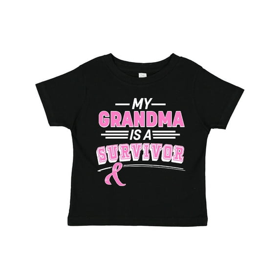 Inktastic My Grandma is a Survivor Breast Cancer Awareness Boys or Girls Toddler T-Shirt