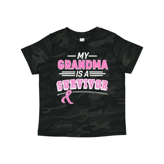 Inktastic My Grandma is a Survivor Breast Cancer Awareness Boys or Girls Toddler T-Shirt