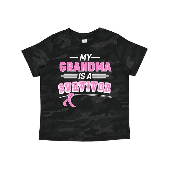 Inktastic My Grandma is a Survivor Breast Cancer Awareness Boys or Girls Toddler T-Shirt