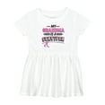 thumbnail image 1 of Inktastic My Grandma is a Survivor Breast Cancer Awareness Girls Baby Dress, 1 of 5