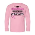 thumbnail image 1 of Inktastic My Grandma is a Survivor Breast Cancer Awareness Long Sleeve Youth T-Shirt, 1 of 5