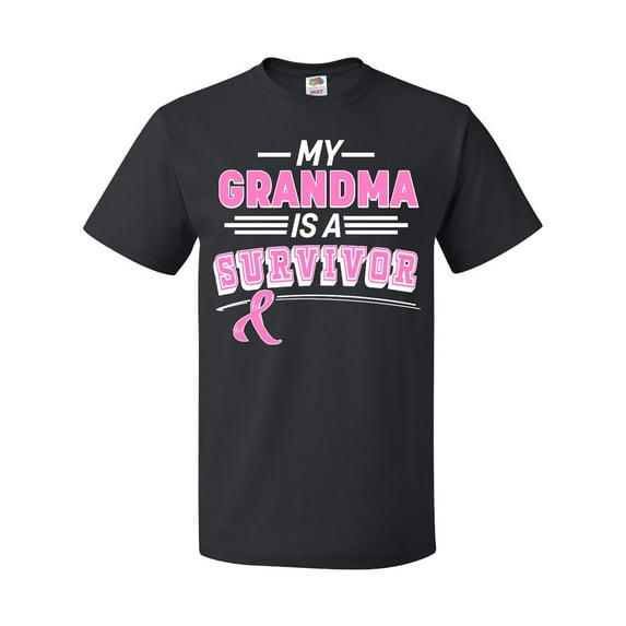 Inktastic My Grandma is a Survivor Breast Cancer Awareness T-Shirt