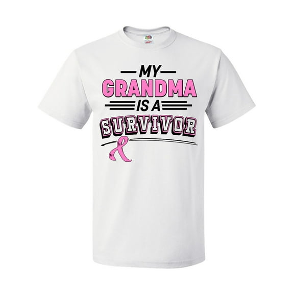 Inktastic My Grandma is a Survivor Breast Cancer Awareness T-Shirt