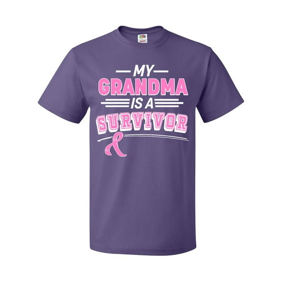 Inktastic My Grandma is a Survivor Breast Cancer Awareness T-Shirt