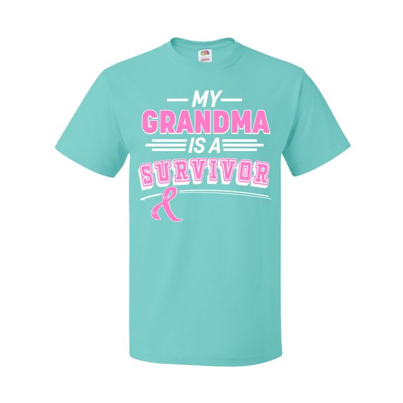 Inktastic My Grandma is a Survivor Breast Cancer Awareness T-Shirt