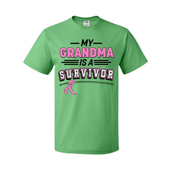 Inktastic My Grandma is a Survivor Breast Cancer Awareness T-Shirt