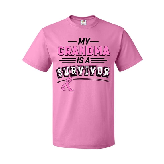 Inktastic My Grandma is a Survivor Breast Cancer Awareness T-Shirt