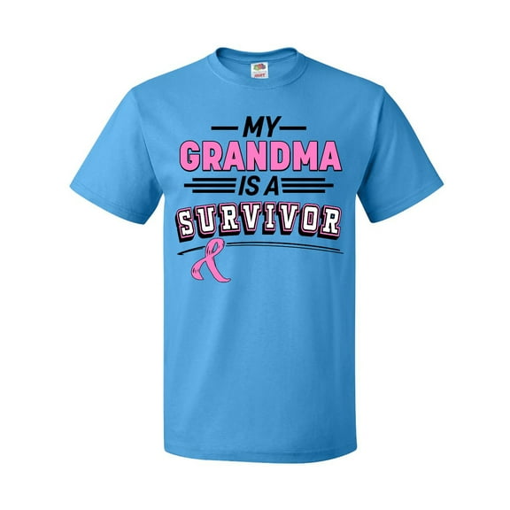Inktastic My Grandma is a Survivor Breast Cancer Awareness T-Shirt