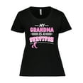 thumbnail image 1 of Inktastic My Grandma is a Survivor Breast Cancer Awareness Women's Plus Size T-Shirt, 1 of 5