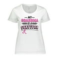 thumbnail image 1 of Inktastic My Grandma is a Survivor Breast Cancer Awareness Women's Plus Size T-Shirt, 1 of 5