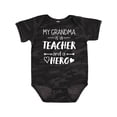 thumbnail image 1 of Inktastic My Grandma is a Teacher and a Hero Boys or Girls Baby Bodysuit, 1 of 5