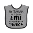 thumbnail image 1 of Inktastic My Grandma is an EMT and a Hero Boys or Girls Baby Bib, 1 of 3
