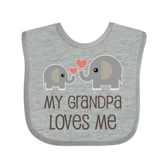 Inktastic My Grandpa Loves Me Boys or Girls Baby Bib