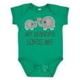 thumbnail image 1 of Inktastic My Grandpa Loves Me Boys or Girls Baby Bodysuit, 1 of 5