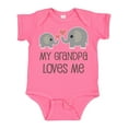 thumbnail image 1 of Inktastic My Grandpa Loves Me Boys or Girls Baby Bodysuit, 1 of 5