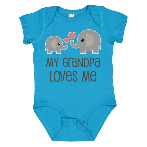 Inktastic My Grandpa Loves Me Boys or Girls Baby Bodysuit