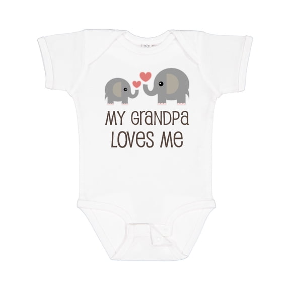 Inktastic My Grandpa Loves Me Boys or Girls Baby Bodysuit