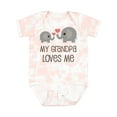 thumbnail image 1 of Inktastic My Grandpa Loves Me Boys or Girls Baby Bodysuit, 1 of 5