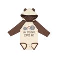 thumbnail image 1 of Inktastic My Grandpa Loves Me Boys or Girls Long Sleeve Baby Bodysuit, 1 of 5