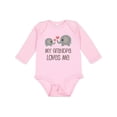 thumbnail image 1 of Inktastic My Grandpa Loves Me Boys or Girls Long Sleeve Baby Bodysuit, 1 of 5