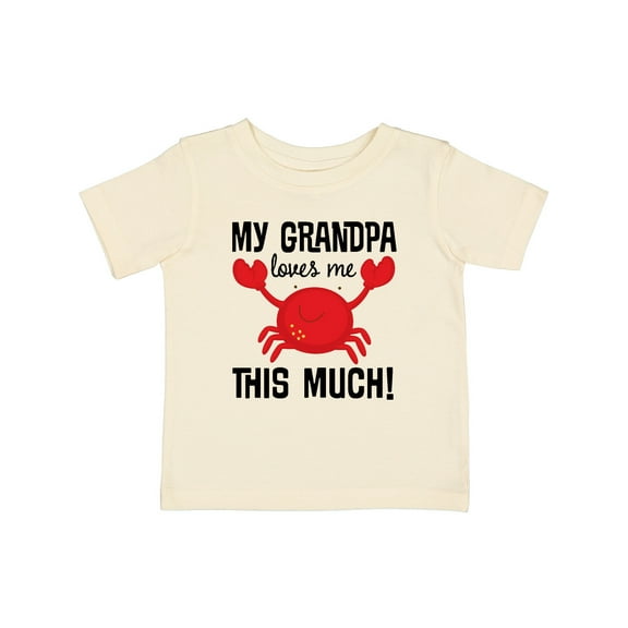 Inktastic My Grandpa Loves Me Crab Boys or Girls Baby T-Shirt