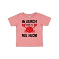 thumbnail image 1 of Inktastic My Grandpa Loves Me Crab Boys or Girls Baby T-Shirt, 1 of 5